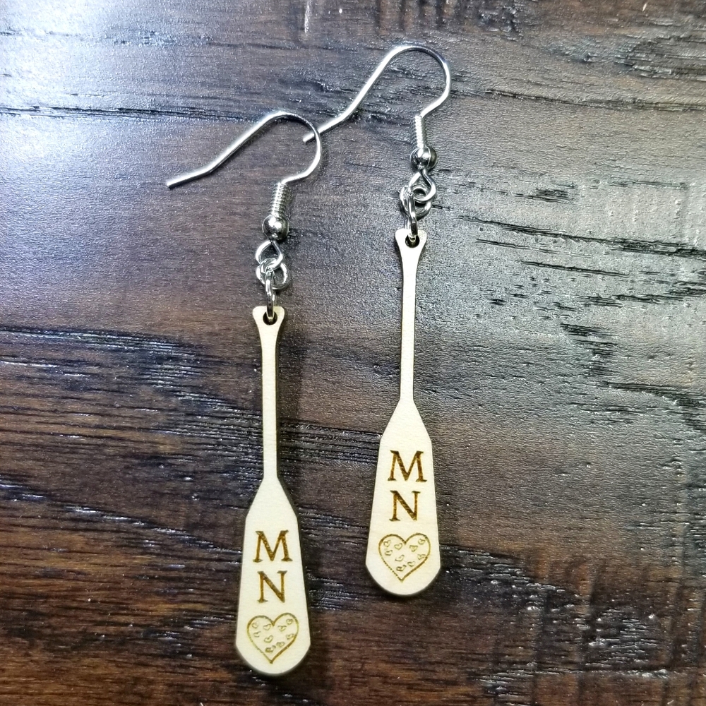Canoe Paddle Earrings